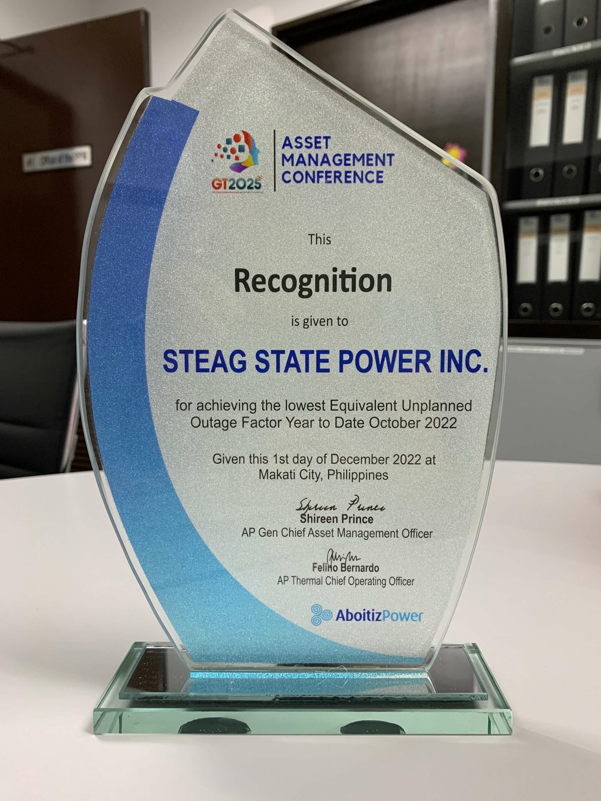 Aboitiz Power recognizes SPI as a reliable power producer in Mindanao