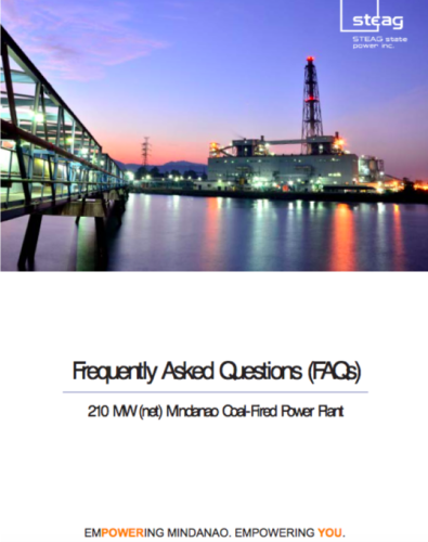 Frequently Asked Questions (FAQs) - Mindanao Coal-Fired Power Plant
